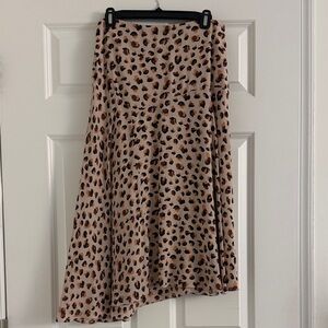 Theory Asymmetrical Leopard Print Skirt